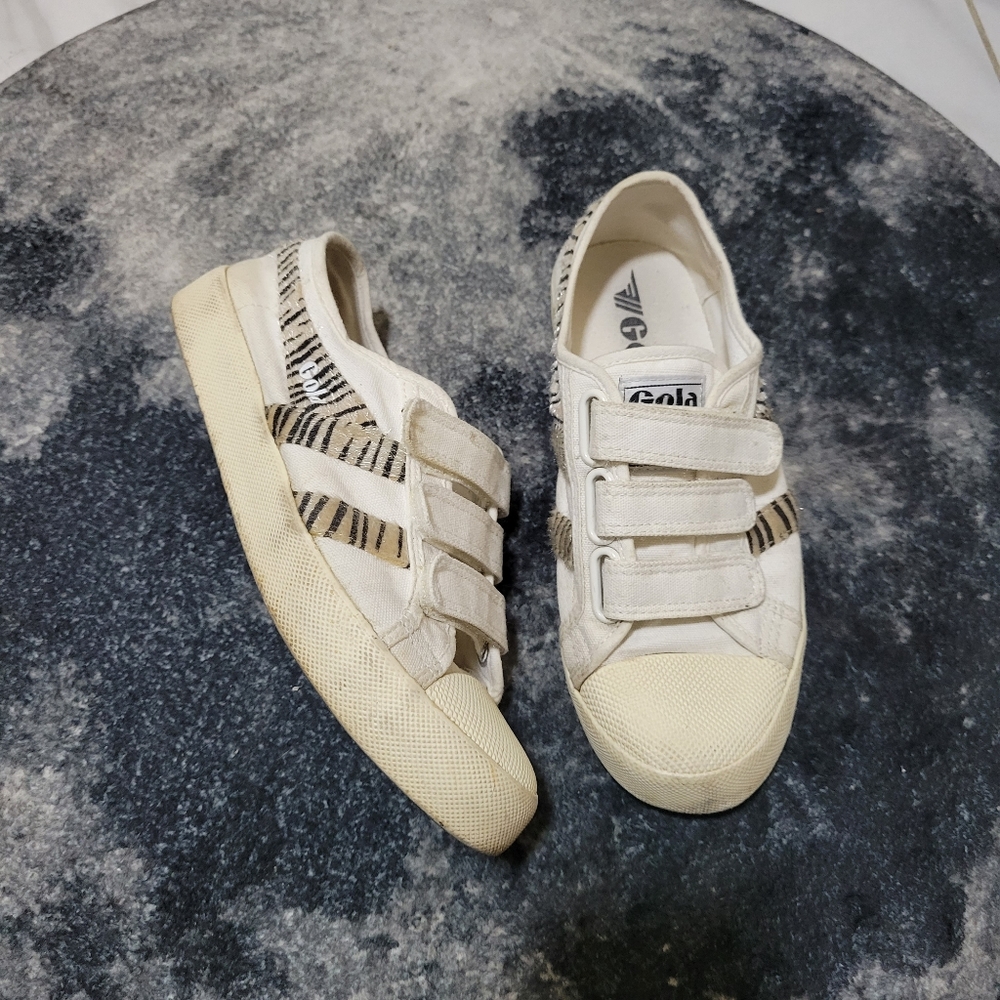 very worn gola velcro sneakers